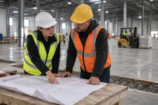 Jak dobrać posadzkę przemysłową do intensywnego ruchu wózków widłowych?